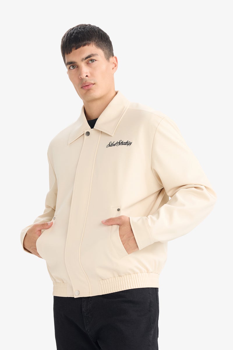 DeFacto Beige Man Oversize Fit Puffer Jacket Casual - Image 3